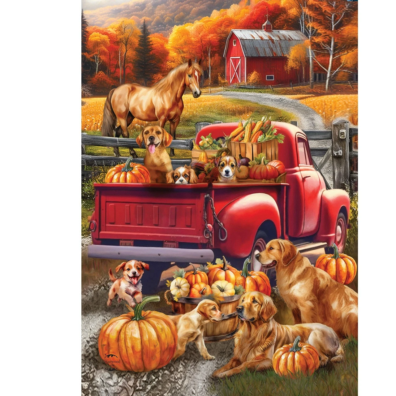 Briarwood Lane Fall Puppy Pickup House Flag