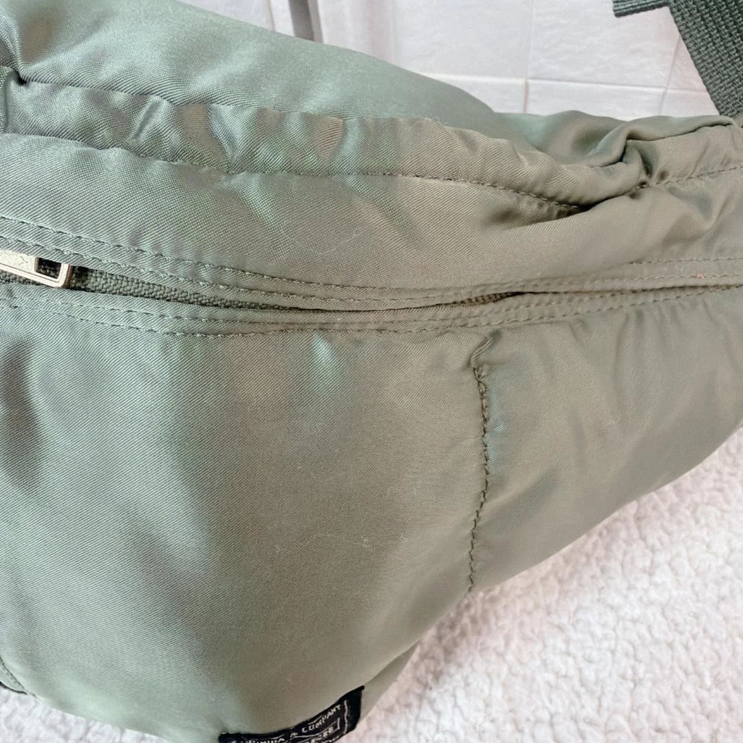 PORTER Yoshida TANKER Waist Bag L Old Model Sage Green Nylon Body Bag Japan