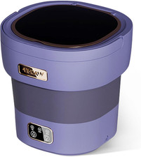 Portable Washing Machine 12L Mini Washer with Spin Basket Foldable Camping Washe