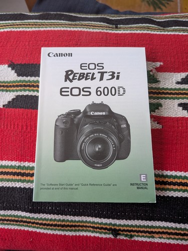 Genuine Canon EOS Rebel T3i EOS 600D User Manual VG FREE Shipping