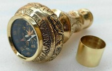 Vintage Compass Stick Handle Antique Brass Handle for Walking Stick cane Gift