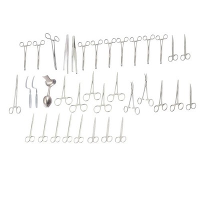Lot Of 37 Pcs Basic Minor Surgery Forceps Scissors  N/H Sets Surgical Instrument