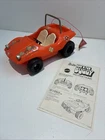 Vintage 1970 Barbie Sun 'N Fun Orange Dune Buggy Toy Car w/Flag & Instructions