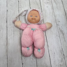 13" Fisher Price Puffalump Pink Baby Doll 1991 Snuggle Up Light Up Works