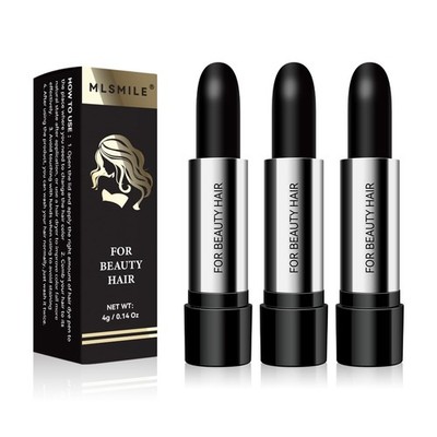 Hair Color Touch-Up Stick, 3PCS Black Dye Pen for Gray Hair Coverage