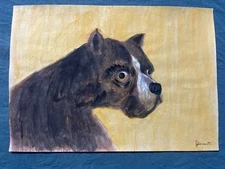 THÉODORE GÉRICAULT drawing and painting on old paper signed stamped vintage