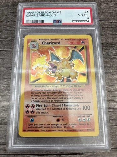 1999 Pokémon Charizard Holo PSA 4 Trading Card Game