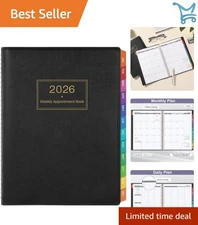 2026 Appointment Book Leather Planner Weekly Monthly Schedule Organizer 8.5x11