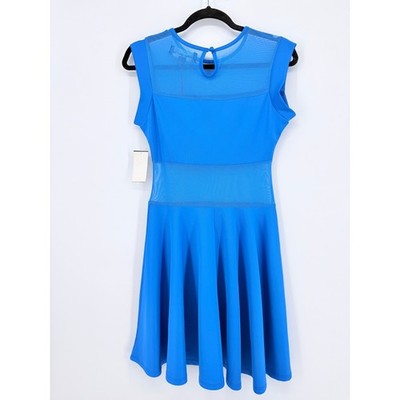 Blue Mesh Panel New Skater Dress Bright Rave Party Club Sleeveless Keyhole Beach | eBay Blue Mesh Panel New Skater Dress Bright Rave Party Club Sleeveless Keyhole Beach | eBay