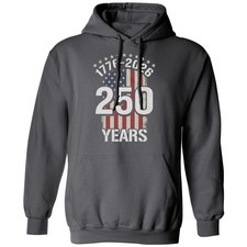 250 Years Independence - 1776-2026 American Flag Unisex Hooded Sweatshirt