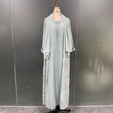 Muslim Women Abaya Pleated Maxi Dress Long Maxi Dress Modest Turkey Kaftan Arab