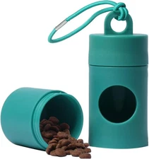 Dog poop bag holder-2 in 1 Dog Waste Bag holder Comes with pet snack box for Lea
