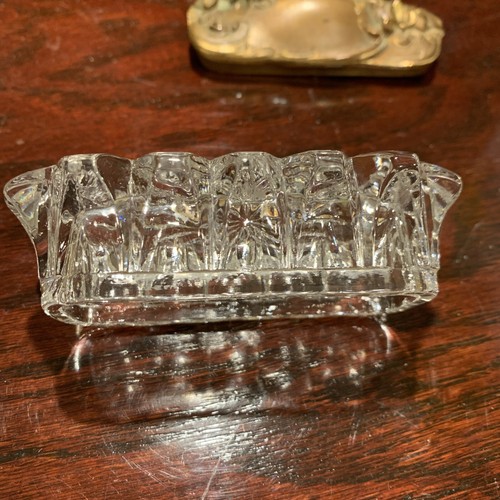 Vintage or Antique Brass & Glass Trinket Vanity Casket Box - Picture 13 of 19