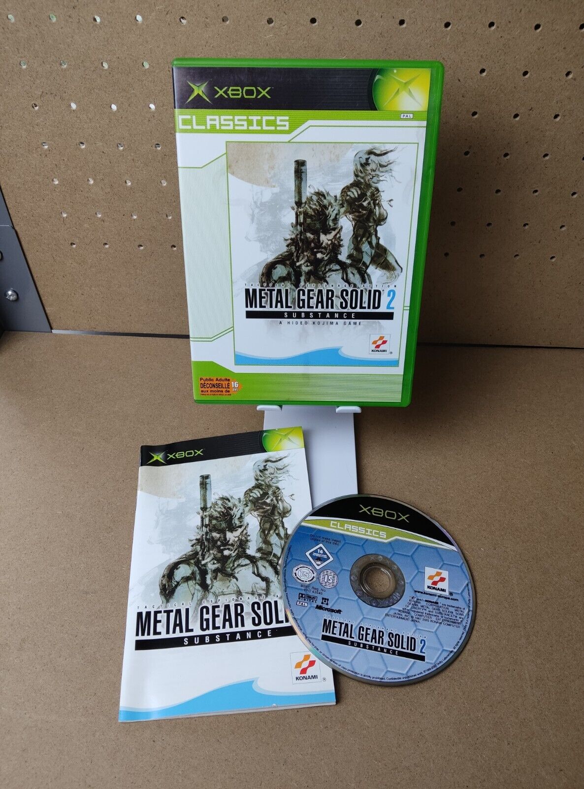 Metal Gear Solid 2 Substance Jeu Microsoft Xbox Complet Pal Fr