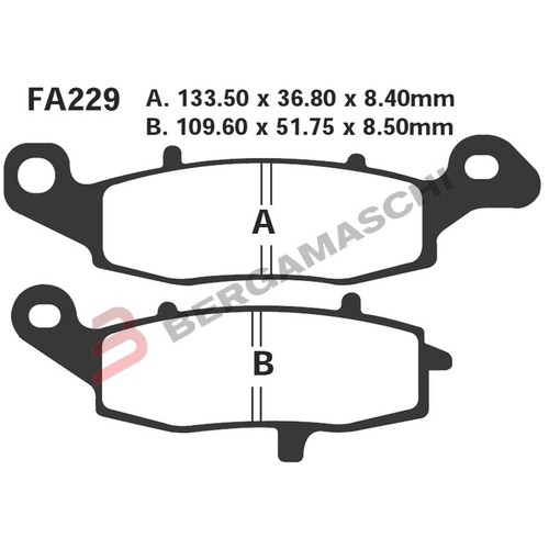 PASTIGLIE FRENO PER SUZUKI SV 650 ANT. SX EBC FA229HH MESCOLA SINTERIZZATA MOTO - Foto 2 di 5