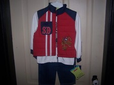 Scooby Doo Boys Three piece Outfit Vest,Jeans  Long Sleeve Shirt w/tags size 4