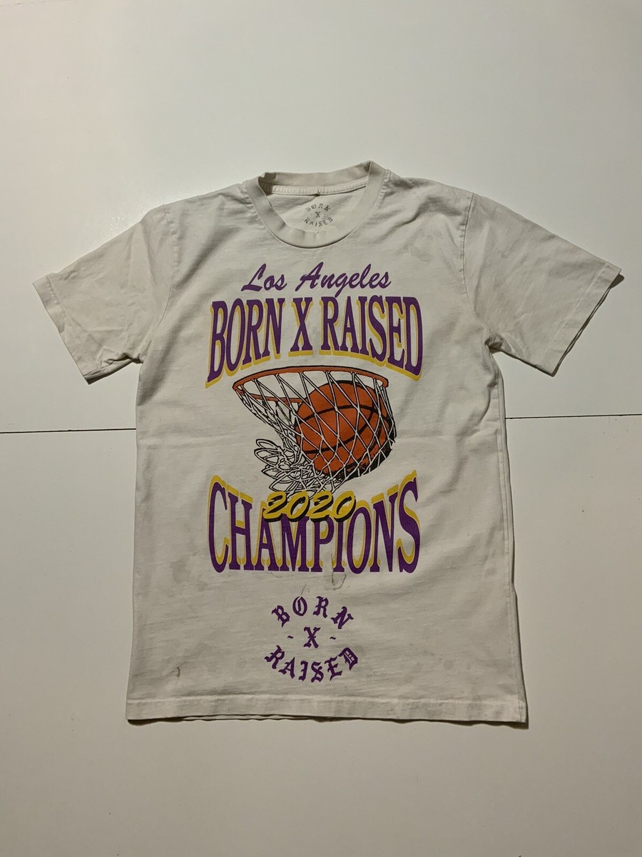 Born X Raised Los Angeles Lakers 2020 Champions Basketball Graphic