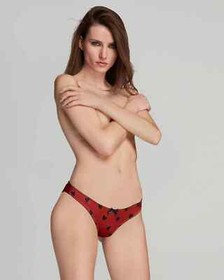 Vintage Agent Provocateur Hart Love Black Red Heart Ouvert X Small AP 1 6-8 BNWT