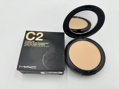 Mac Studio Fix Powder Plus Foundation C2 Full Coverage New In Box Authentic