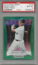 2012 Panini Prizm George Brett Green Prizm PSA 10