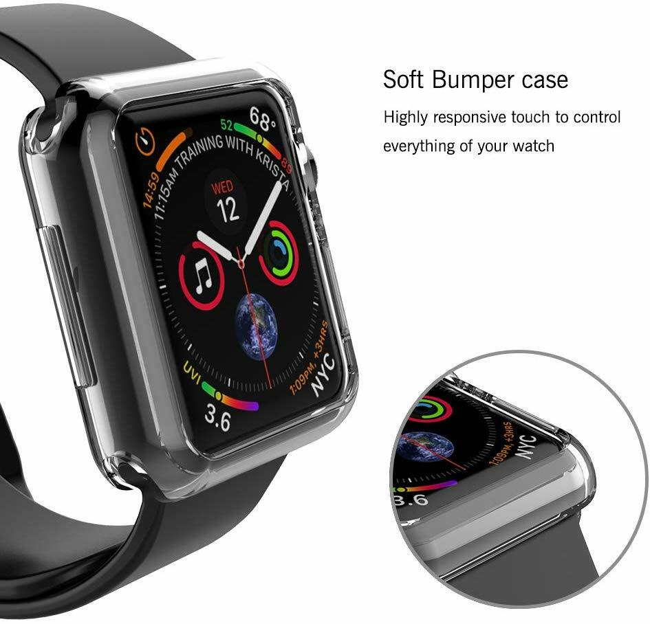 SCREEN PROTECTOR CLEAR CASE - Apple Watch Series 4 5 Ultra Thin Shockproof Cover | eBay