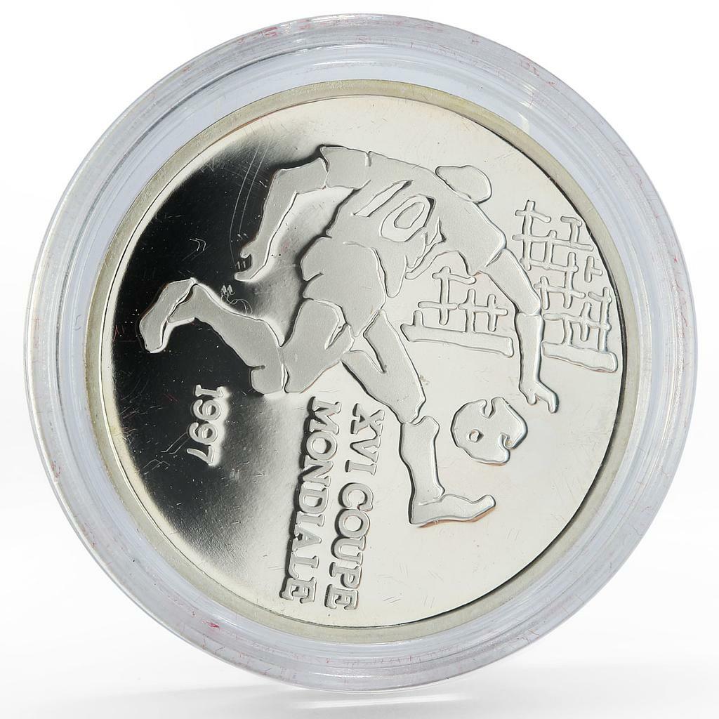Congo 1000 francs Football World Cup in France Player proof silver
