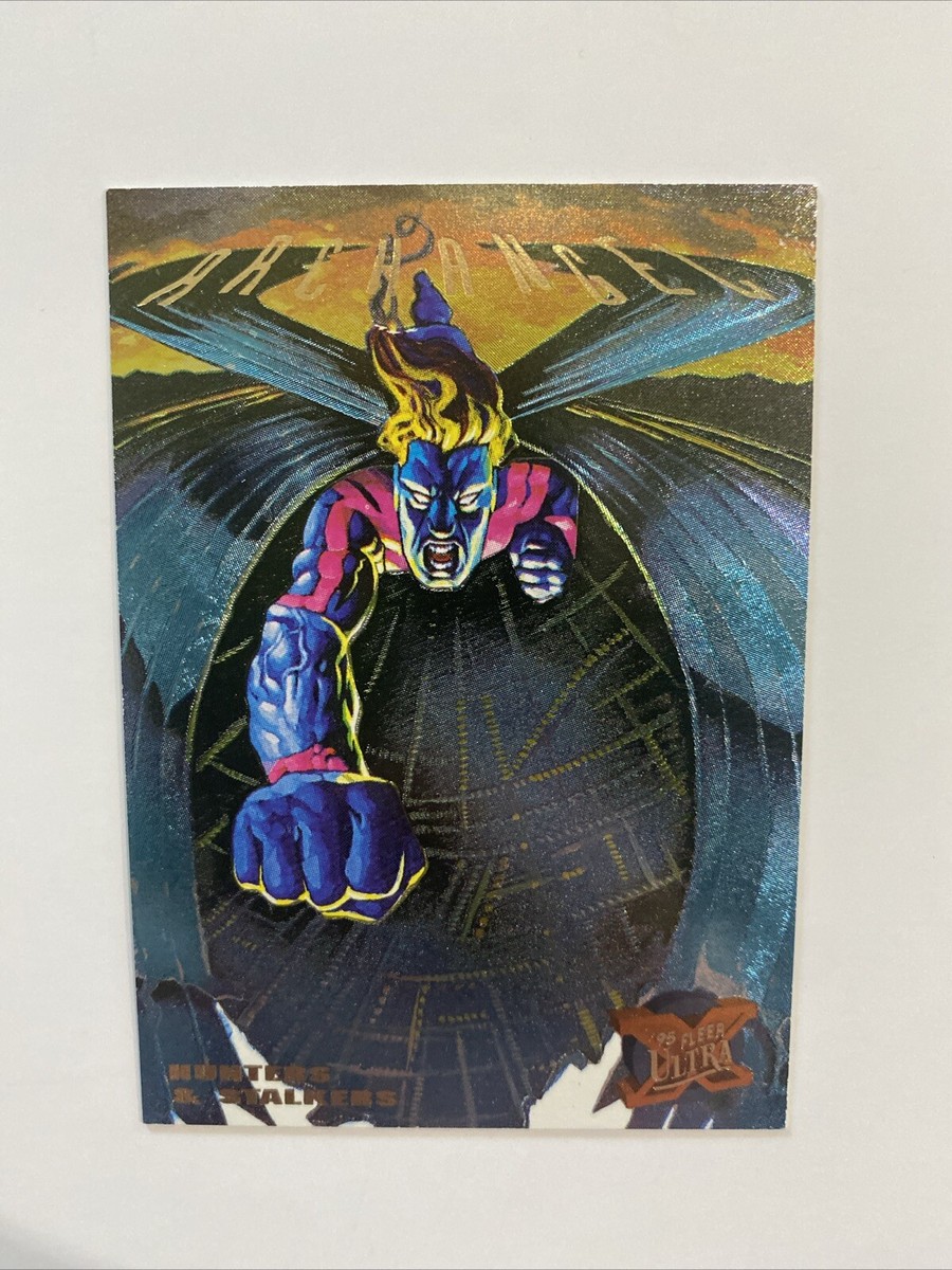 94 fleer ultra x men rare cards ARCHANGEL #9 1994 Fleer Ultra X-Men Marvel HUNTERS & STALKERS