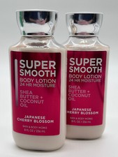 Bath Body Works Body Lotion SUPPER SMOOTH JAPANESE CHERRY BLOSSOM - Set of 2