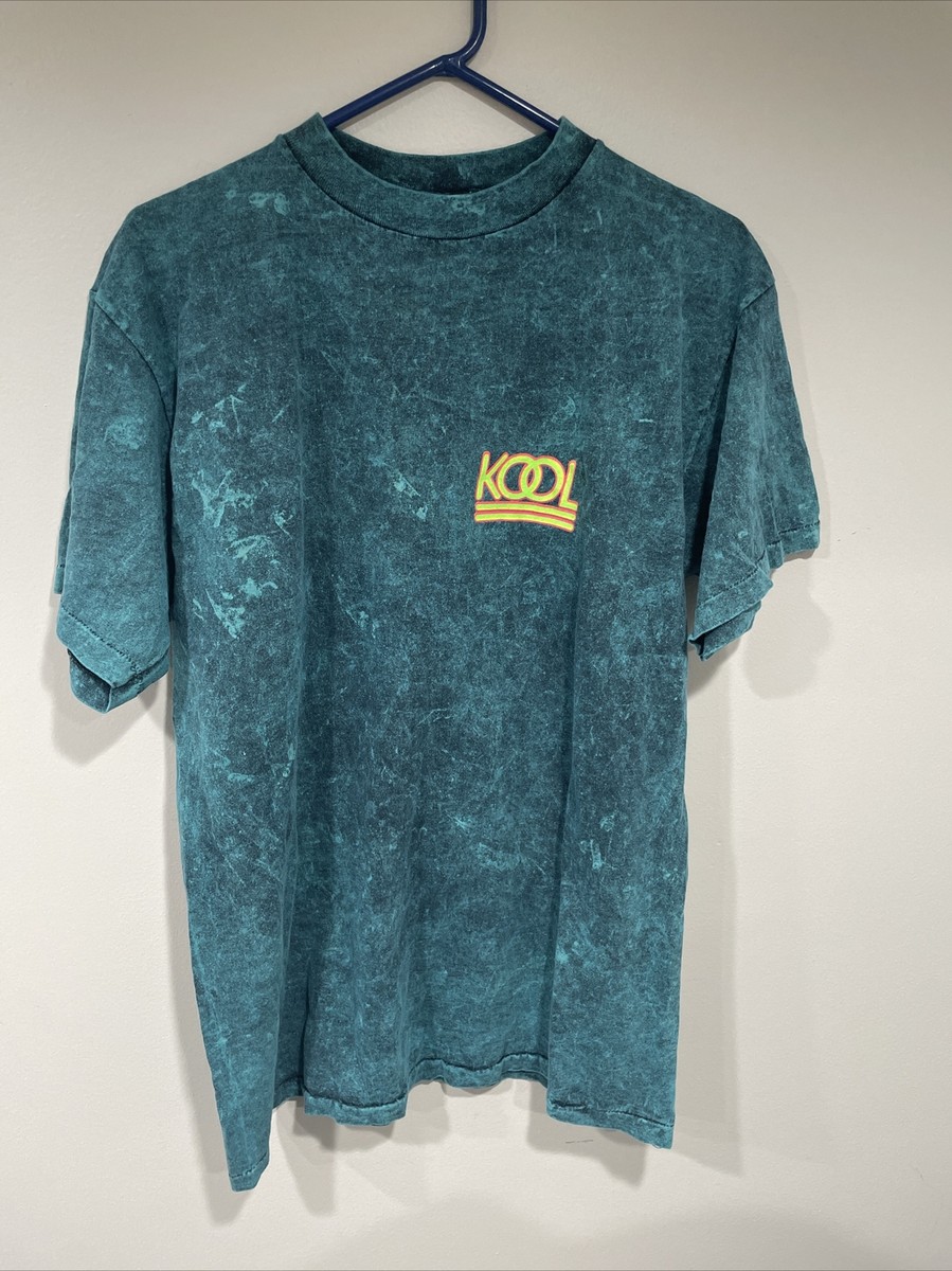 kool cigarettes t shirt VTG 90s KOOL Cigarettes T-Shirt XL Neon Acid Wash Bluegrass T-Shirt Made  USA NOS