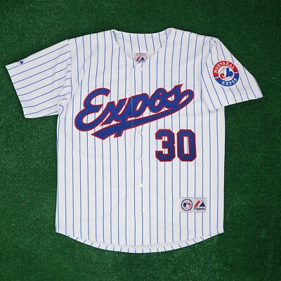 Tim Raines Montreal Expos Home w/ Team Patch White Jersey Men's (M