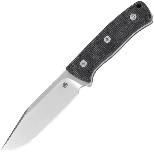 QSP Bison 4.5" D2 Stainless Black Micarta Full Tang Fixed Knife QS134-A