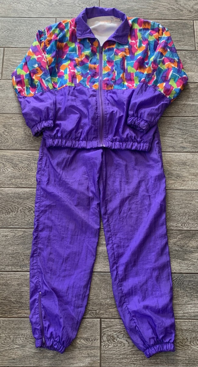 VTG 80s COLORFUL PAINTBRUSH PATTERN TRACK SUIT SET JACKET VTG 80s COLORFUL PAINTBRUSH PATTERN TRACK SUIT SET JACKET