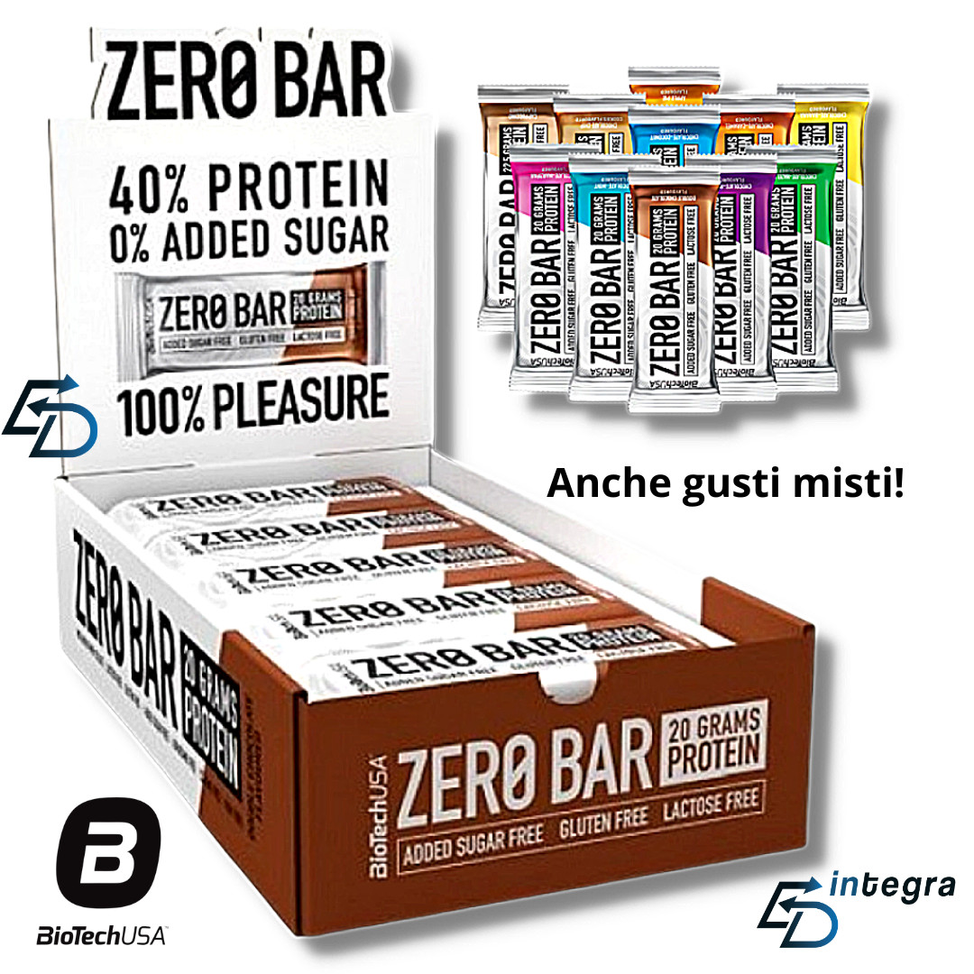 Barrette Proteiche BioTech Zero Bar 20 Pezzi - Senza Carboidrati e Gustose