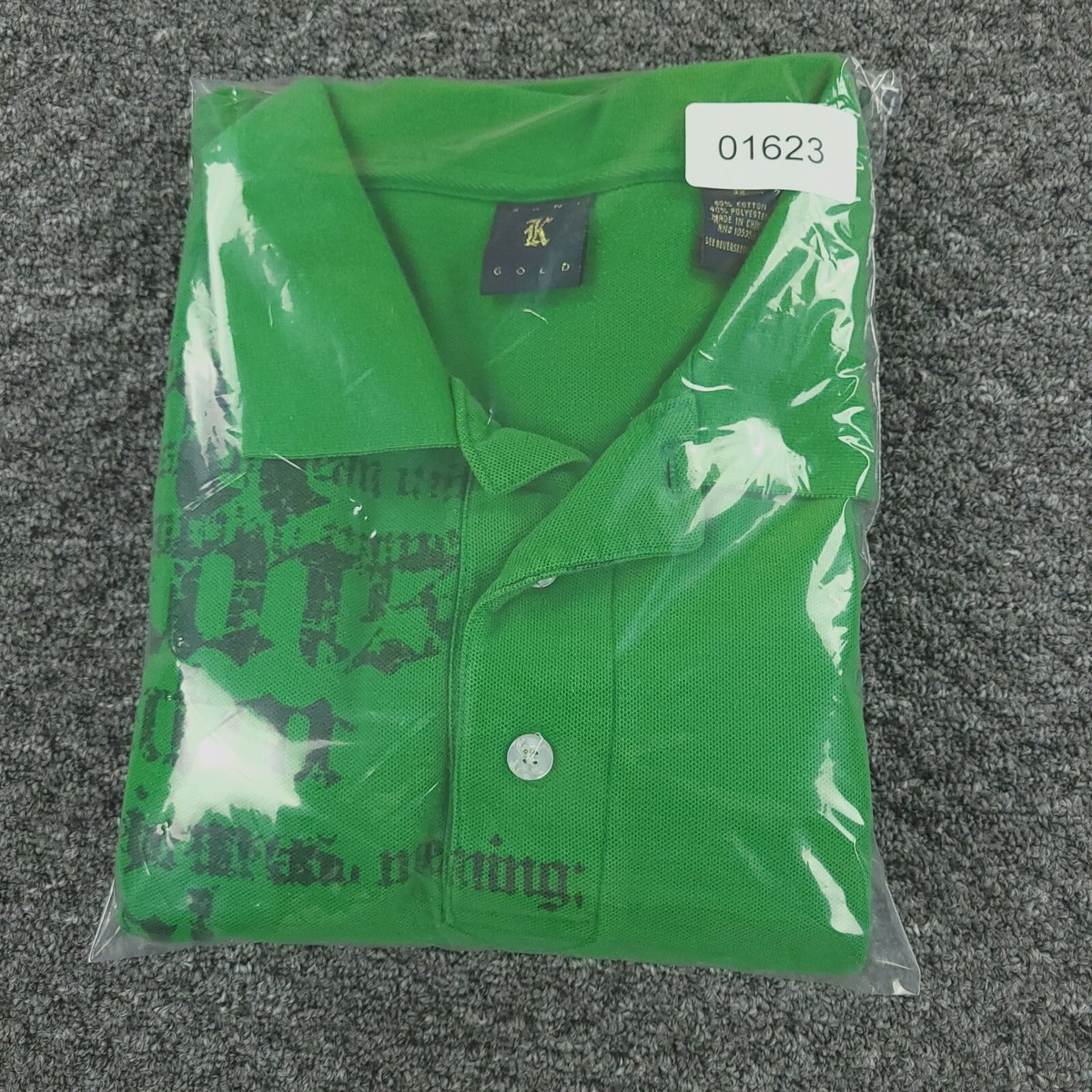 Karl Kani Gold Polo Shirt Mens 3XL XXXL Green Hip Hop 90s