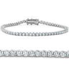 Round-Cut Diamond Tennis Bracelet 7" Women's 4Ct Tw 14k White or Yellow Gold