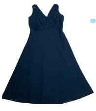 Morrell Maxie Womens Dress Empire Sleeveless Midi chiffon Little Black Dress