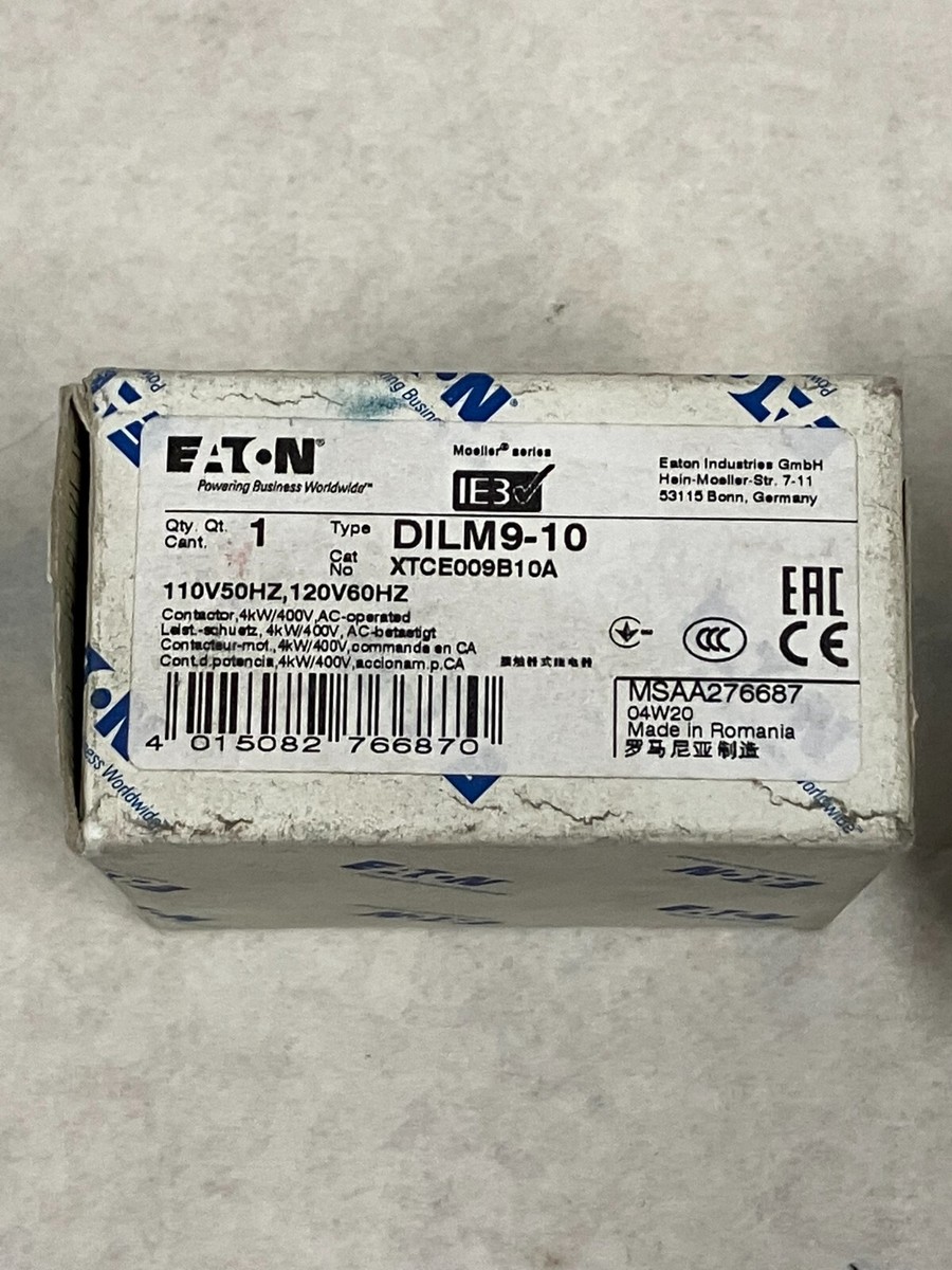 New Eaton Xtce009b10a Dilm9-10 3 Pole 9 Amp 1 N.o. Conta Dde - Foto 6