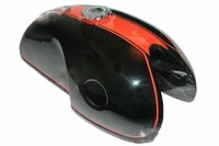 Kraftstofftank Schwarz Orange Mit Deckel FüR Benelli Mojave Cafe Racer 260 360
