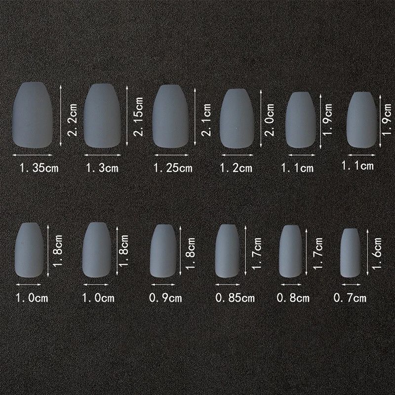 24Pcs Fake Nails Wiederverwendbare Stick On Nails Press On Full Cover Fals - Bild 4 von 4