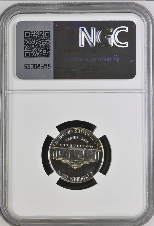 1952 Jefferson 5¢ NGC PF 67 Cameo - Image 2 of 2