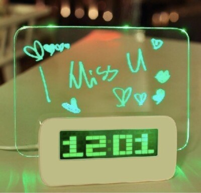LED: Clock With Acrylic Panel/Laboratory Panel 29/China￼