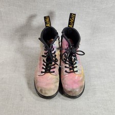 Dr. Doc Martens Toddler Kids Sz 10 Tie Dye Leather Lace-Up Boots 1460T