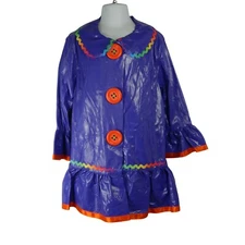 Revolution Dancewear Rain Coat Hat & Shoe Covers Dance Costume Childs SZ M