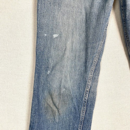 VINTAGE 60s Denim Jeans Men Size 30x28 Distressed 1960s Scovill Zipper O23 - Picture 4 of 16