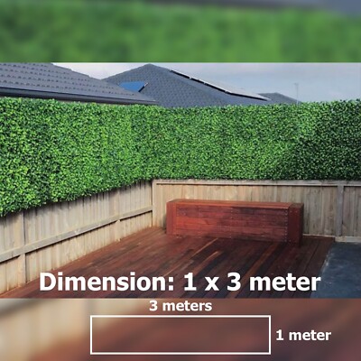 Pflanze Künstliche Matte Schule Wand Hecke Gras Zaun Laub Panel Deko 1x3m