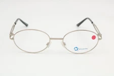 Modern Optical Stefanie Silver Oval Eyeglasses Frames 53-19-135