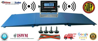 Prime NTEP Floor scale 60''x60'' Wireless Cordless + 2 ramps 5,000 lb x 1 lb