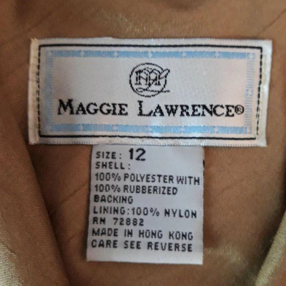 Vtg 80s Trench Coat Sz 12 Gold Longline Belted Waist Sailor Back Cosplay City - Image 3 of 4