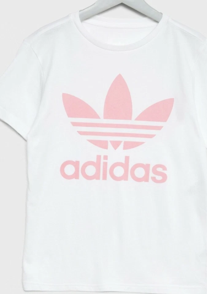 Adidas Trefoil Logo Junior Girls T Shirt Top - Image 3 of 3