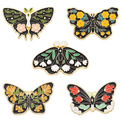 Broche Papillon En Bois De Jostovo – Cadeau Femme Original – Peinture Russe